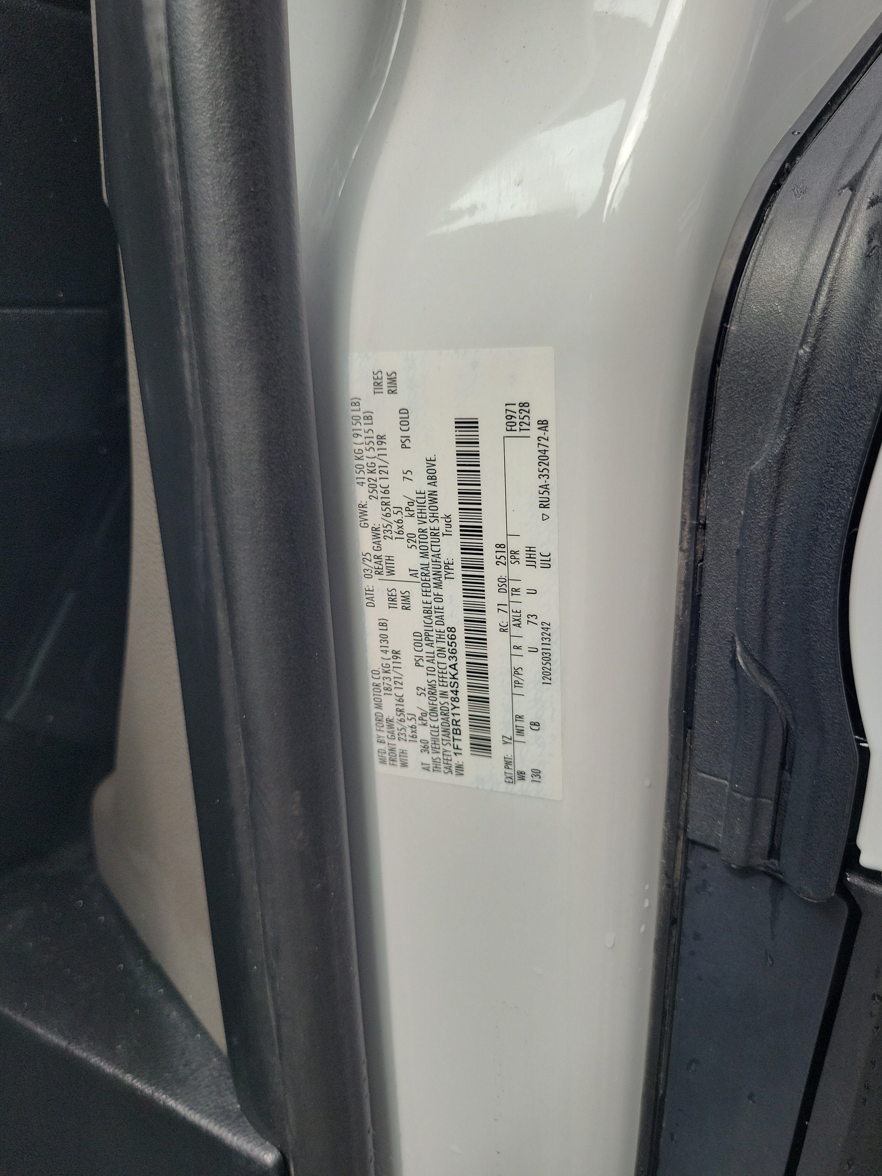 2025 Ford Transit Cargo Van T250