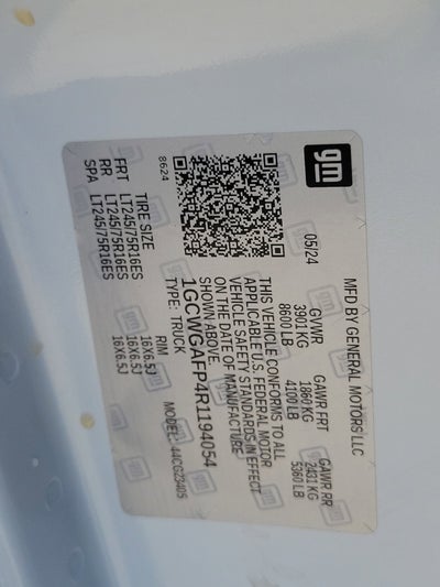 2024 Chevrolet Express Cargo 2500 WT