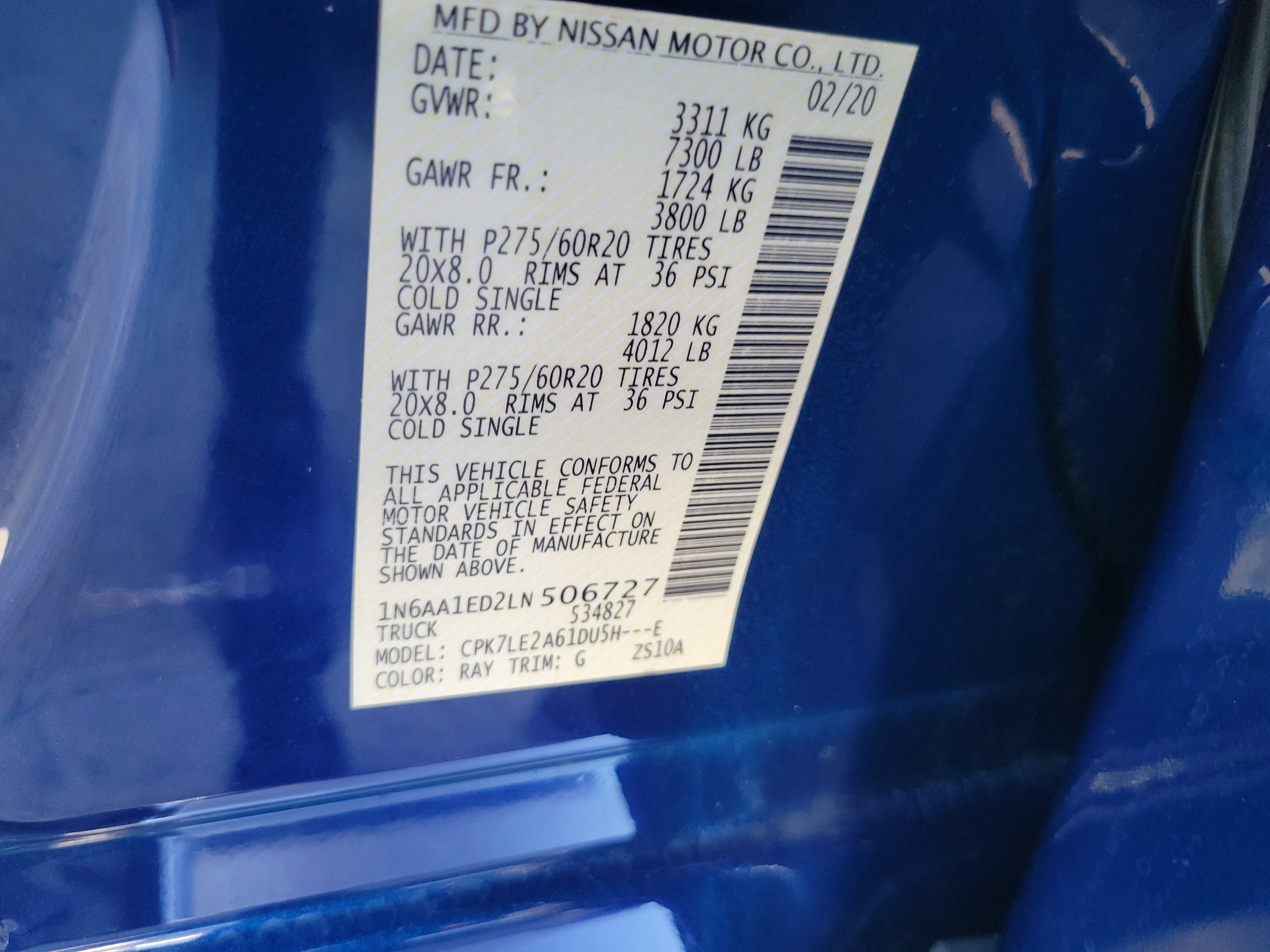 2020 Nissan Titan SL