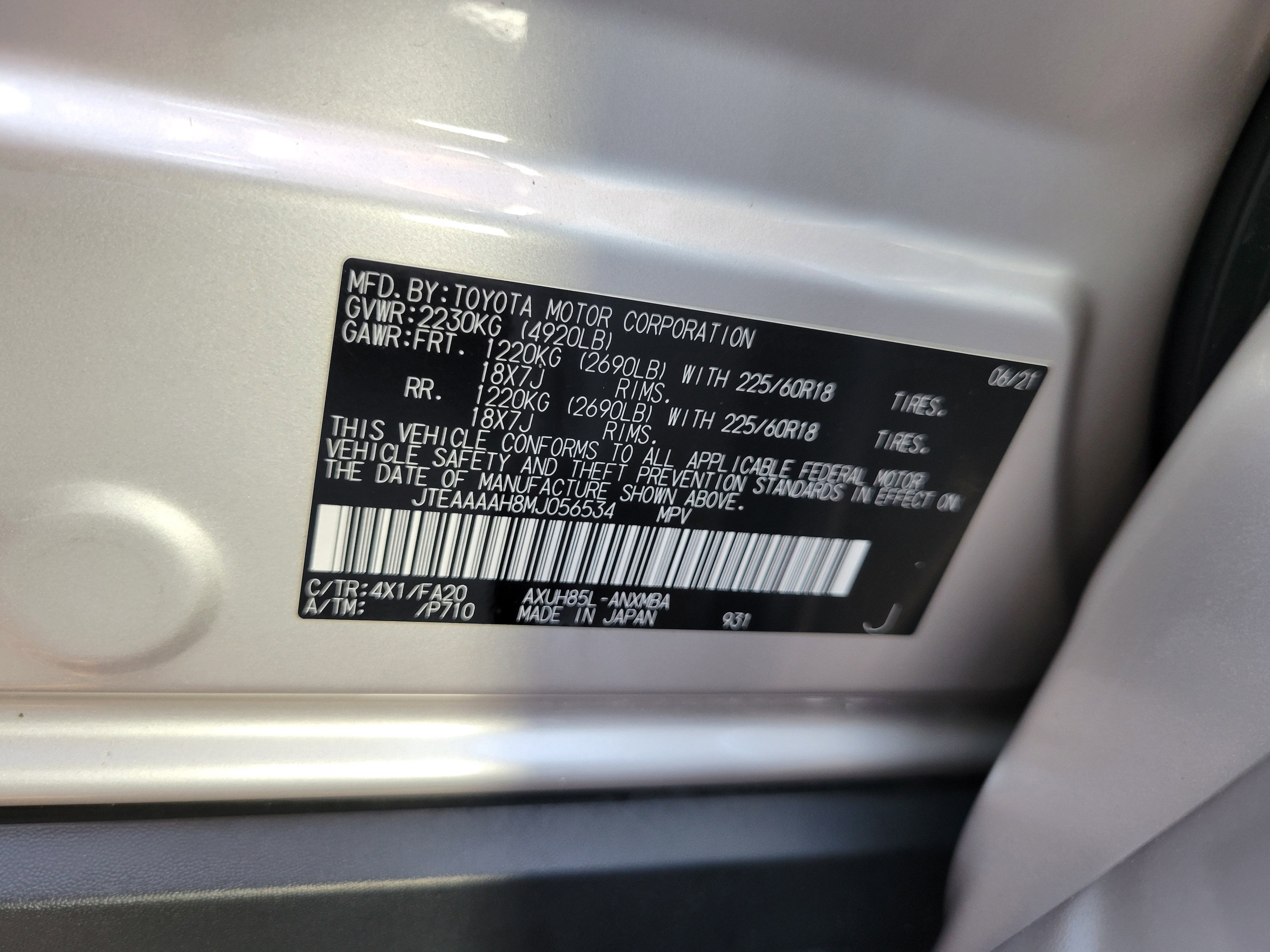 2021 Toyota Venza LE