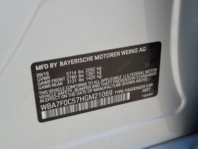 2017 BMW 7 Series 750i