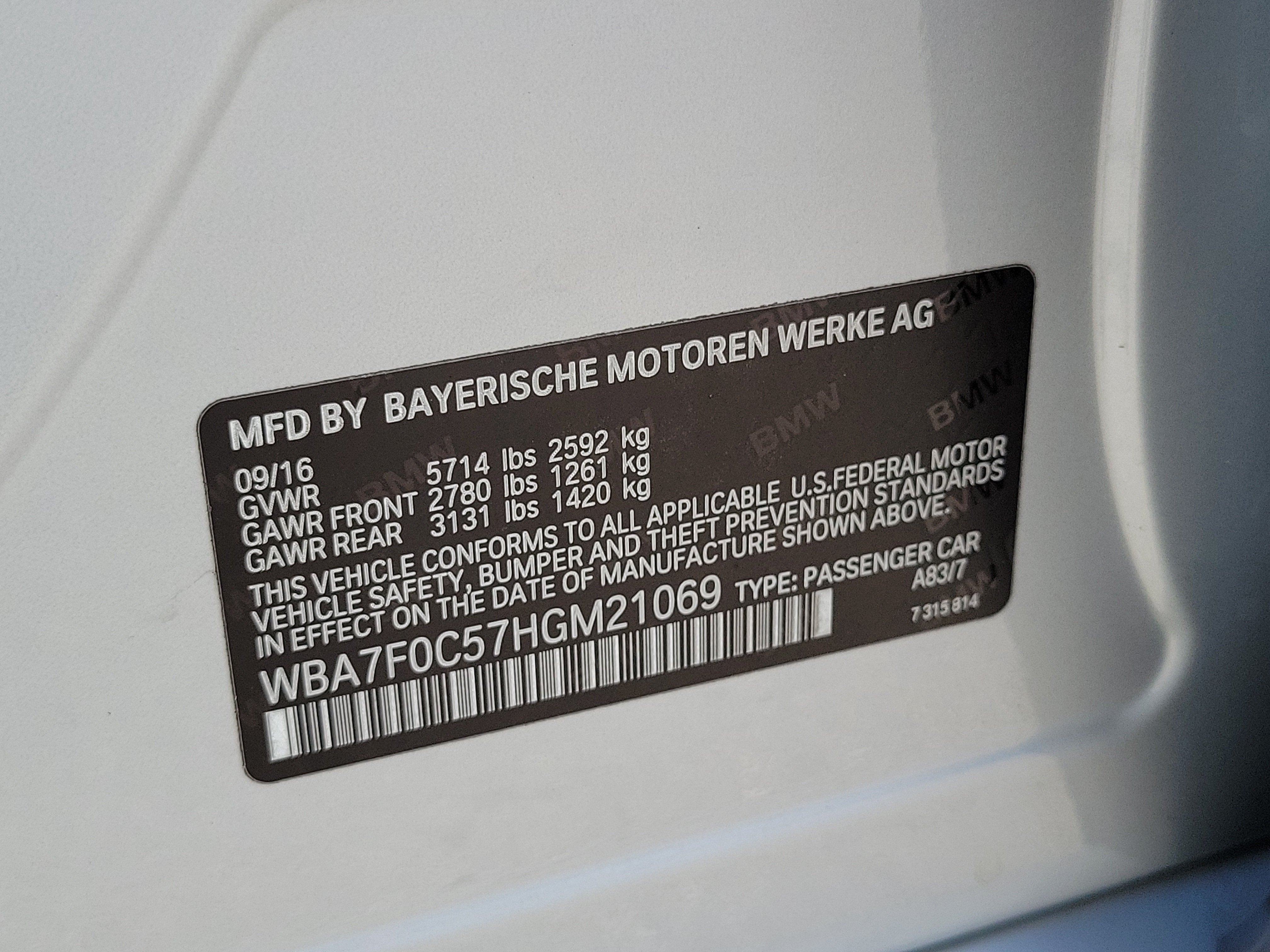 2017 BMW 7 Series 750i