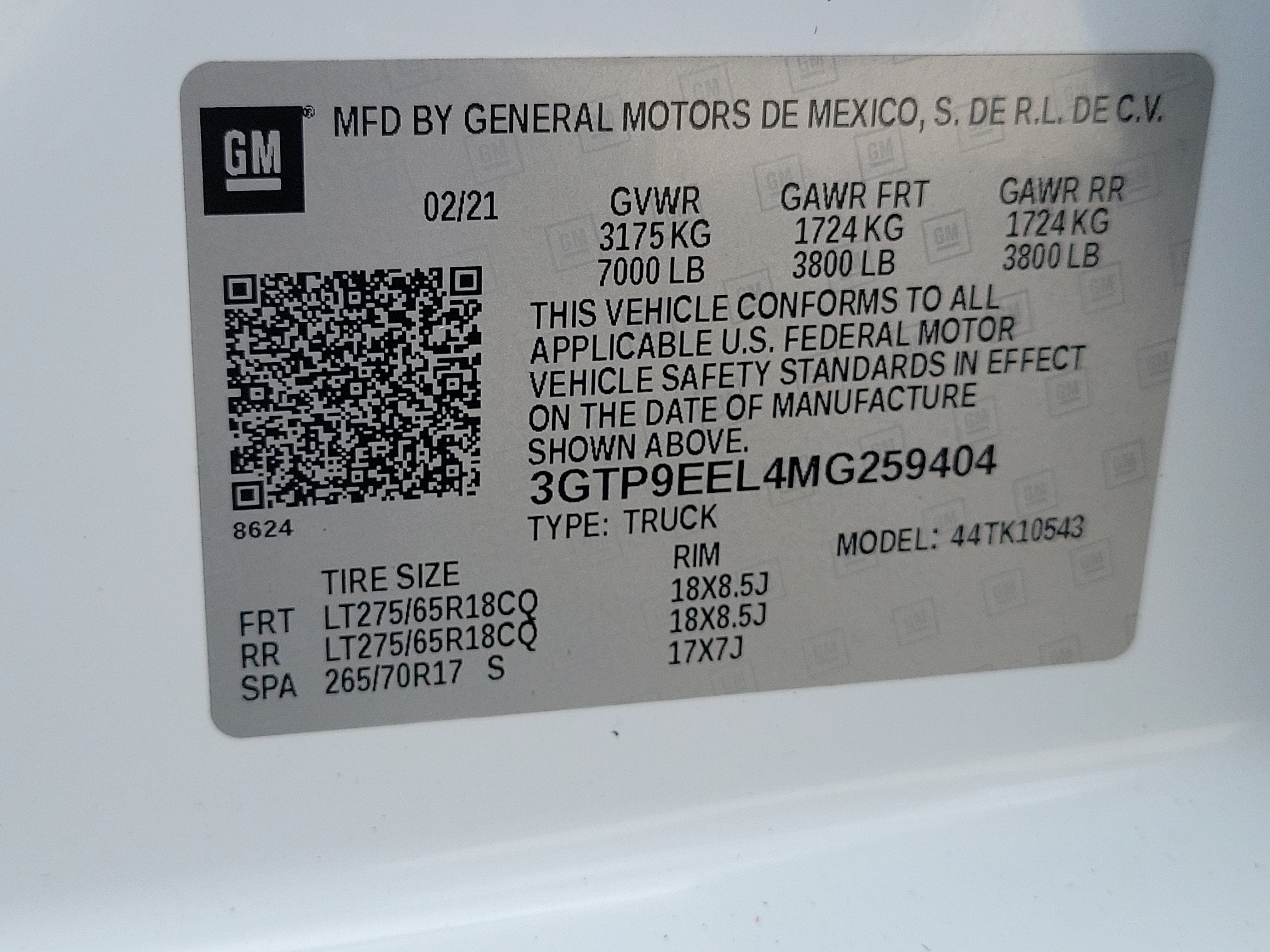 2021 GMC Sierra 1500 AT4 4WD