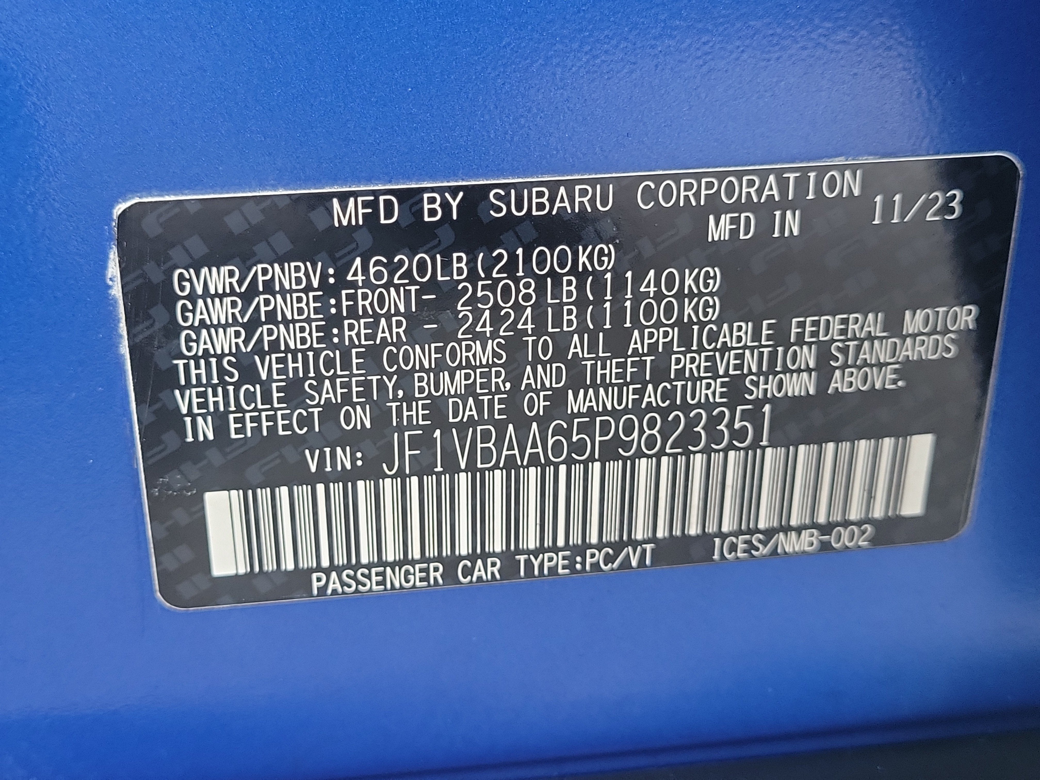 2023 Subaru WRX Base