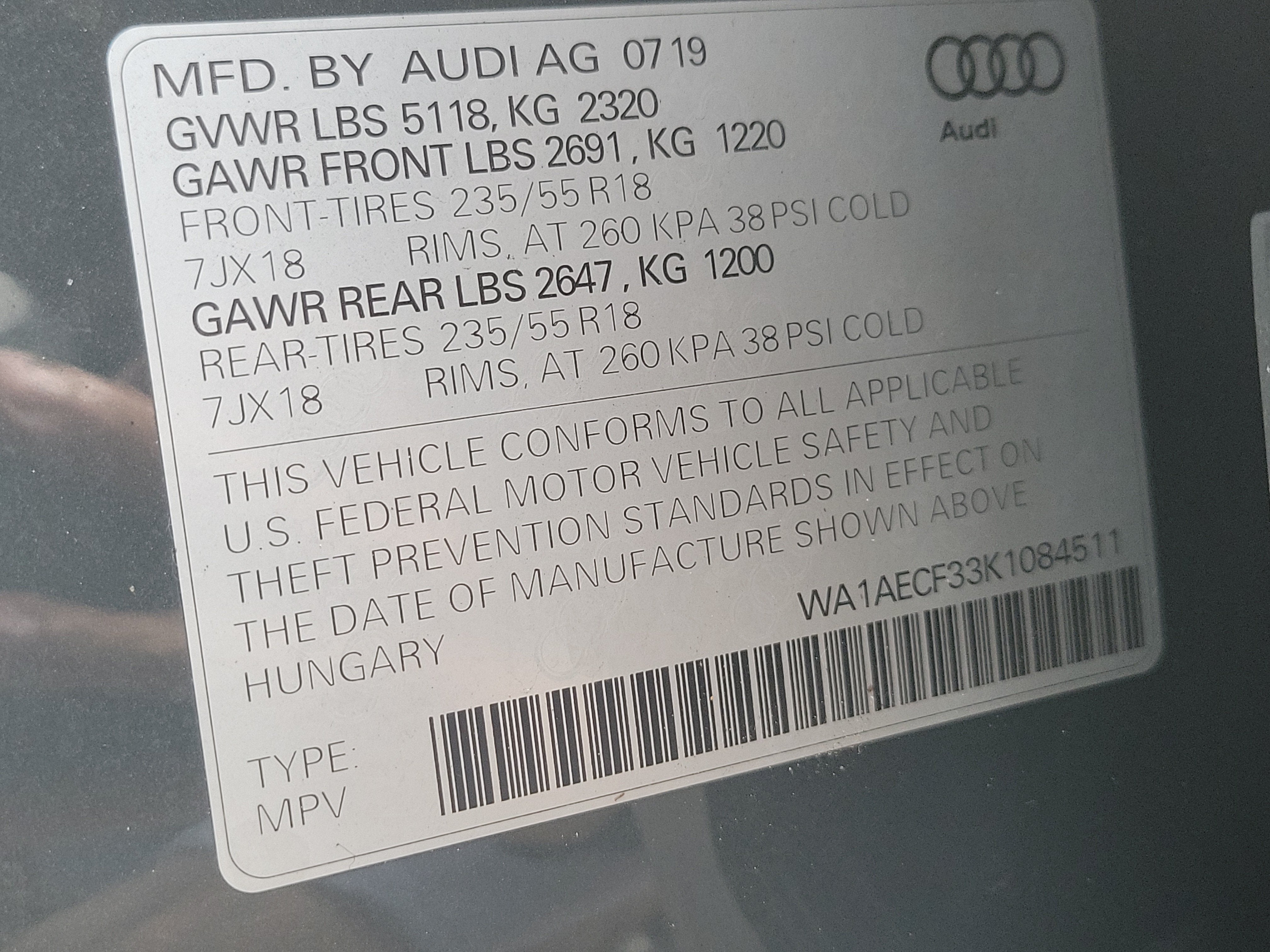 2019 Audi Q3 Premium