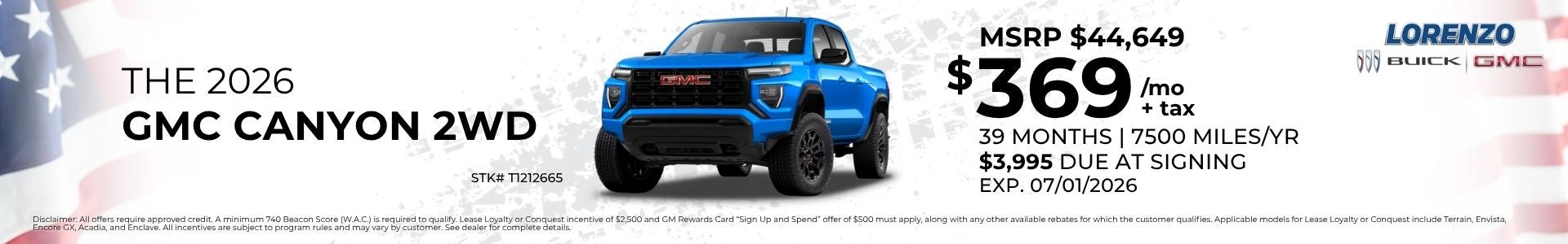 2026 GMC Canyon 2WD