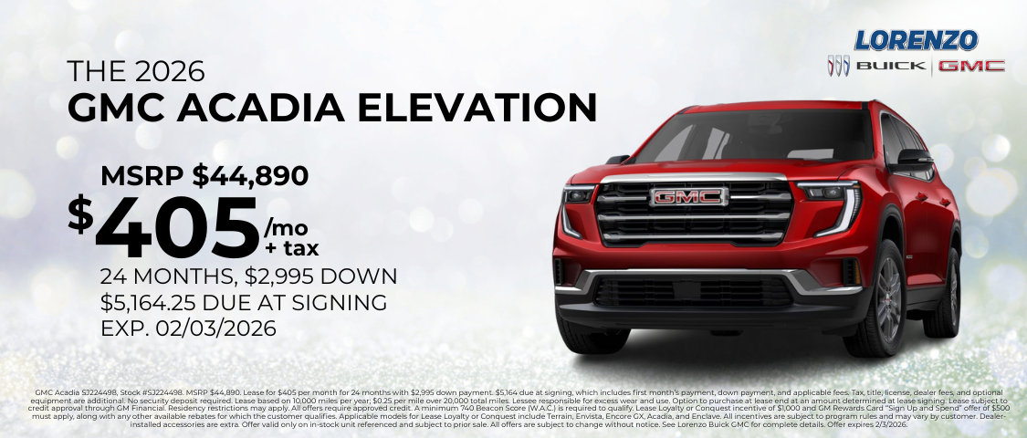 2026 GMC Acadia Elevation