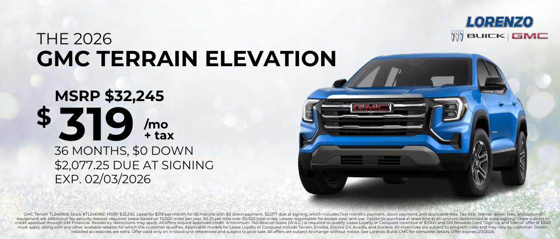 2026 GMC Terrain Elevation January Offer